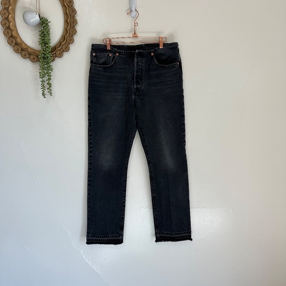 Levi's 501 Mini Waist Jeans, Black, Size 31 - Picture 8 of 10